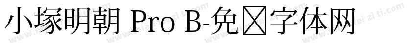 小塚明朝 Pro B字体转换